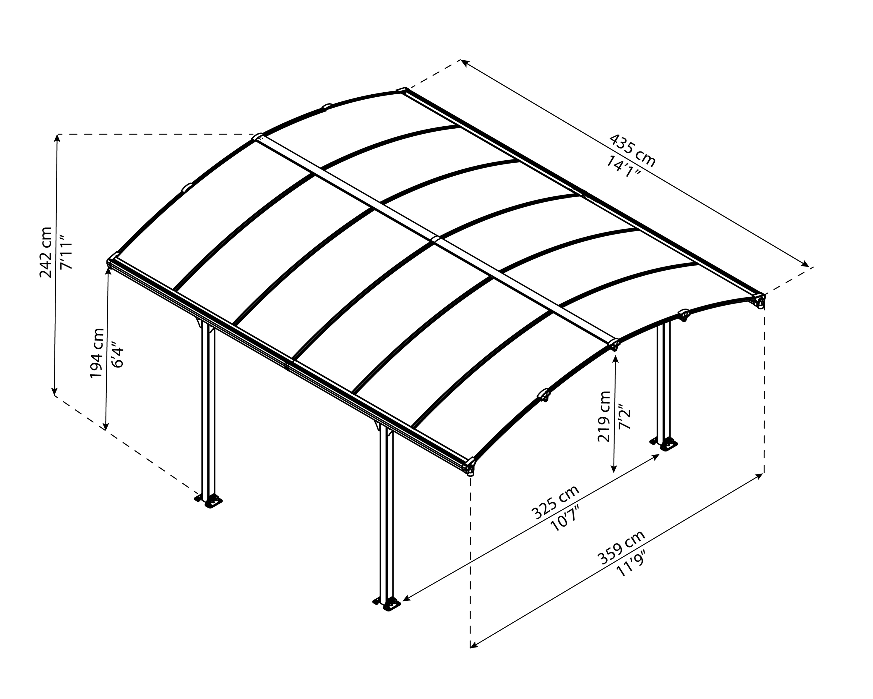 Palram - Canopia Arcadia 4300 Carport