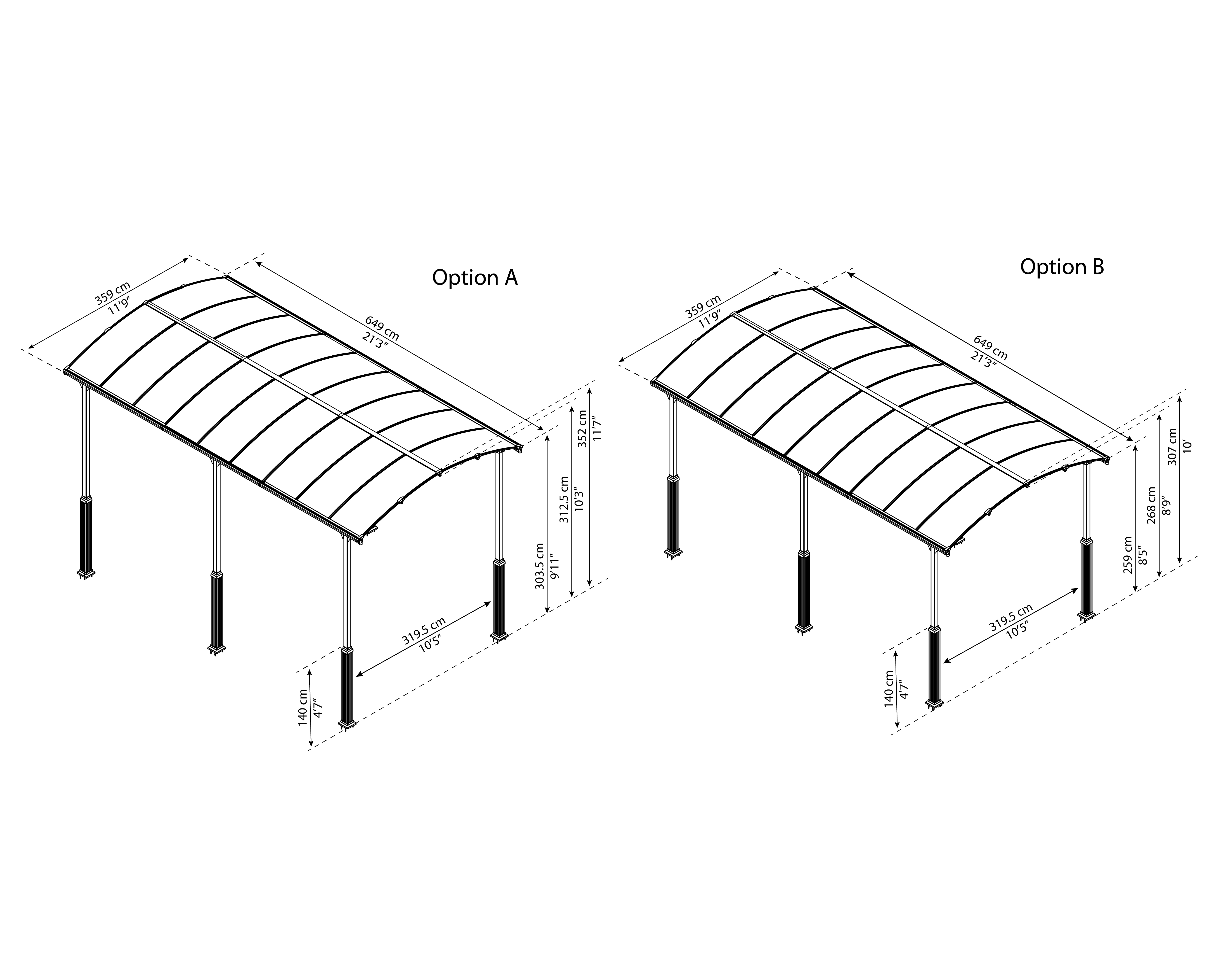 Palram - Canopia Arcadia Alpine 6400 Carport