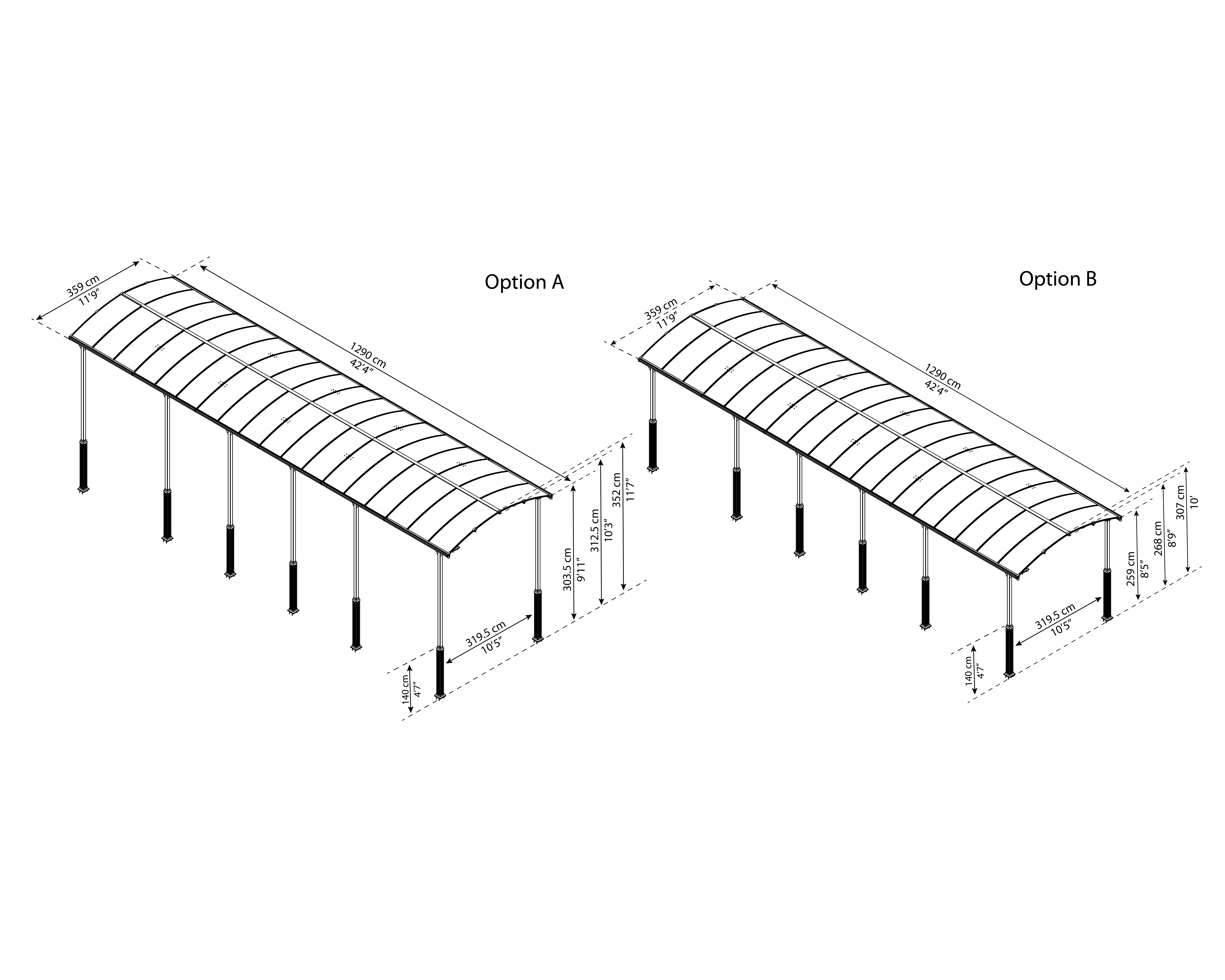 Palram - Canopia Arcadia Alpine 12700 Carport