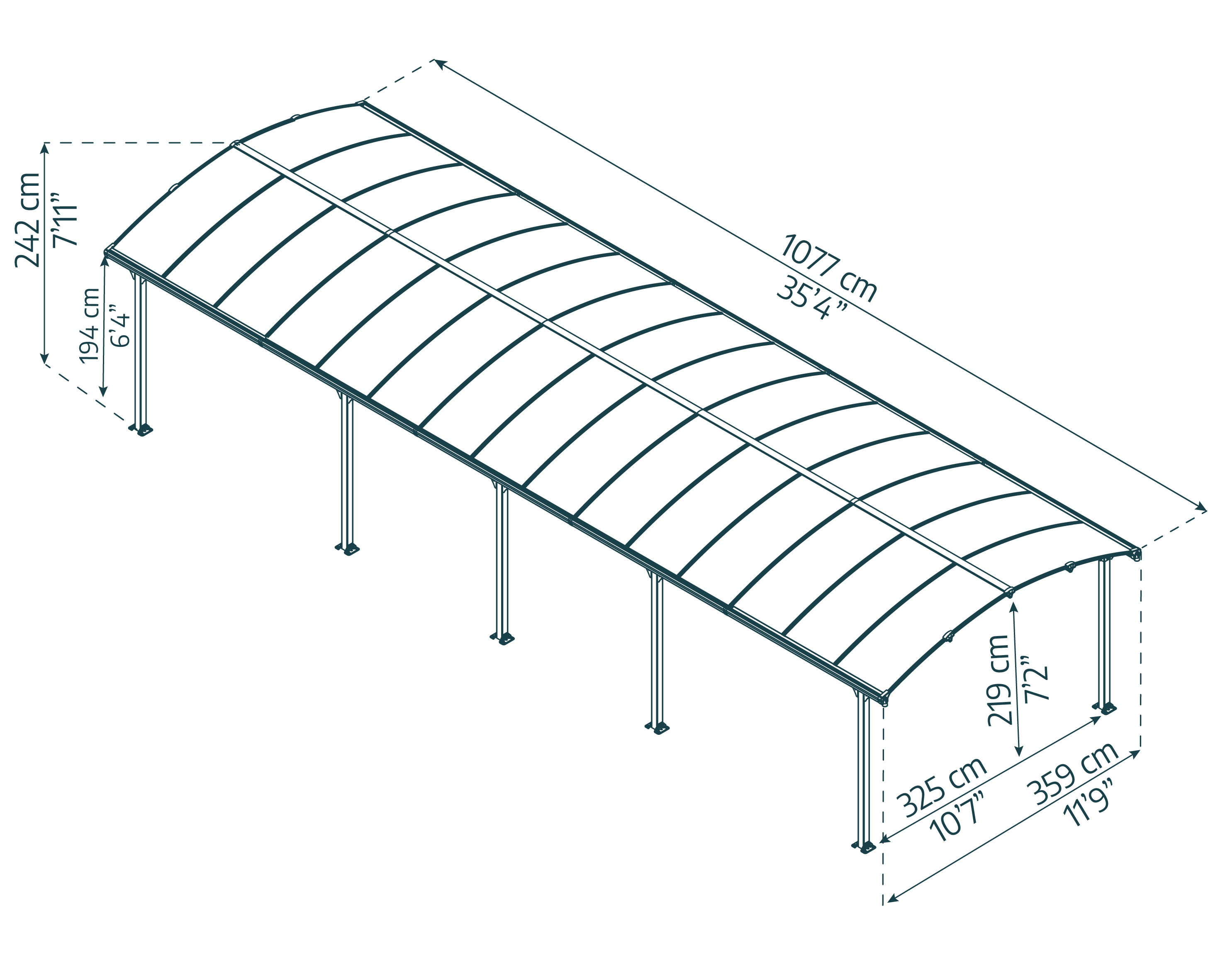 Palram - Canopia Arcadia Alpine 10600 Carport