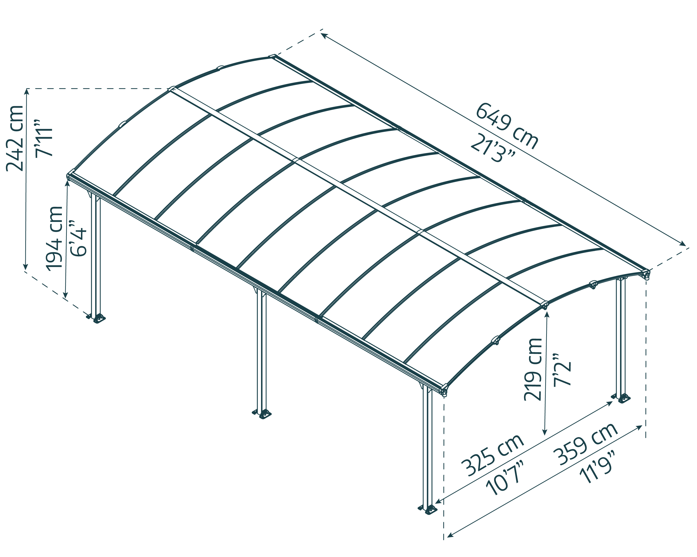 Palram - Canopia Arcadia 6400 Carport