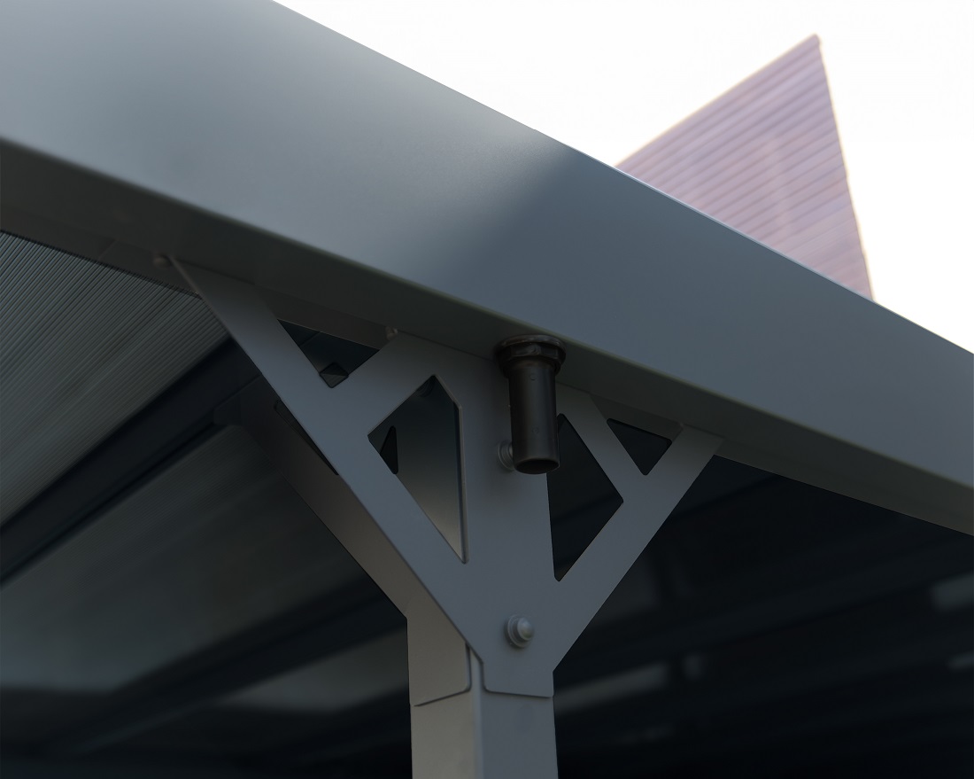 Palram - Canopia 10 x 16 Foot Grey Metal Palma 5000 Carport