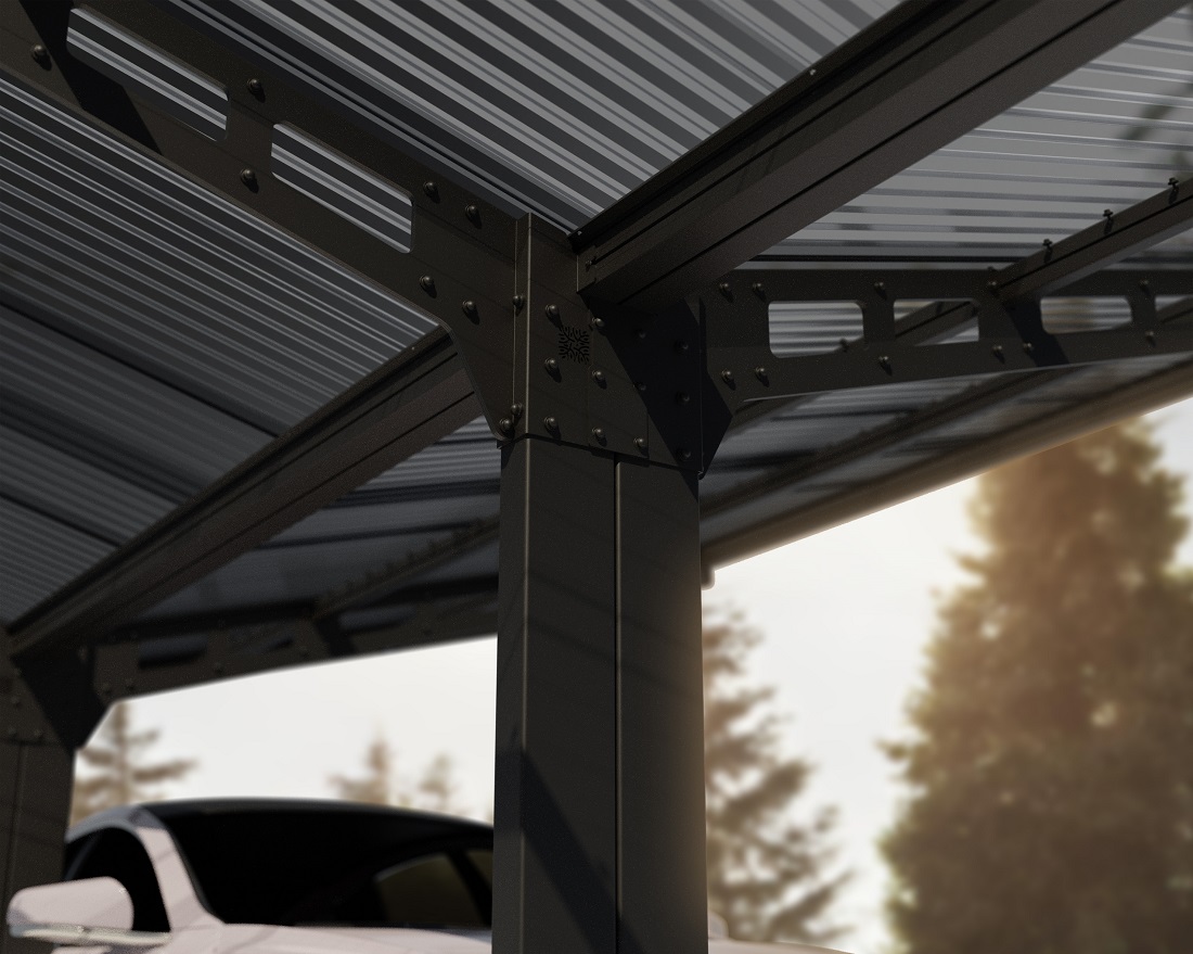 Palram - Canopia Sydney Wave Wing-Style Double Carport