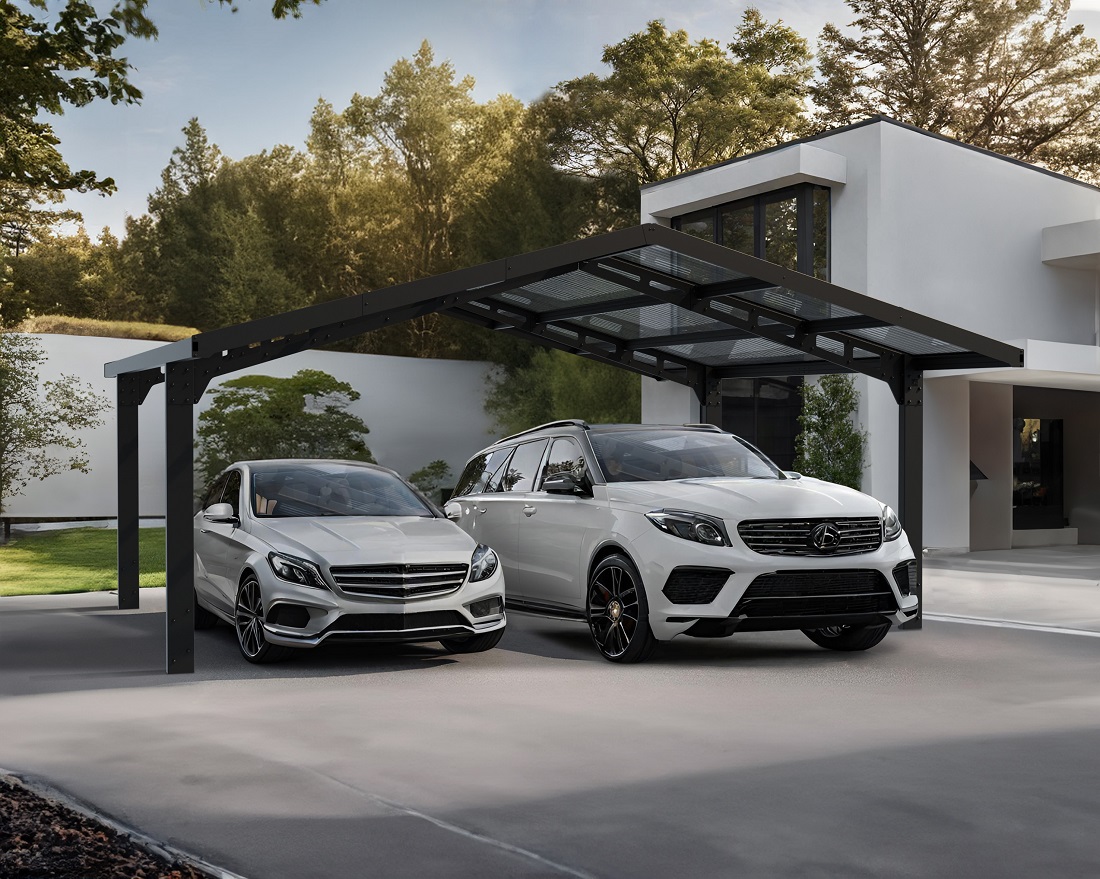 Palram - Canopia Sydney Wave Apex-Style Double Carport