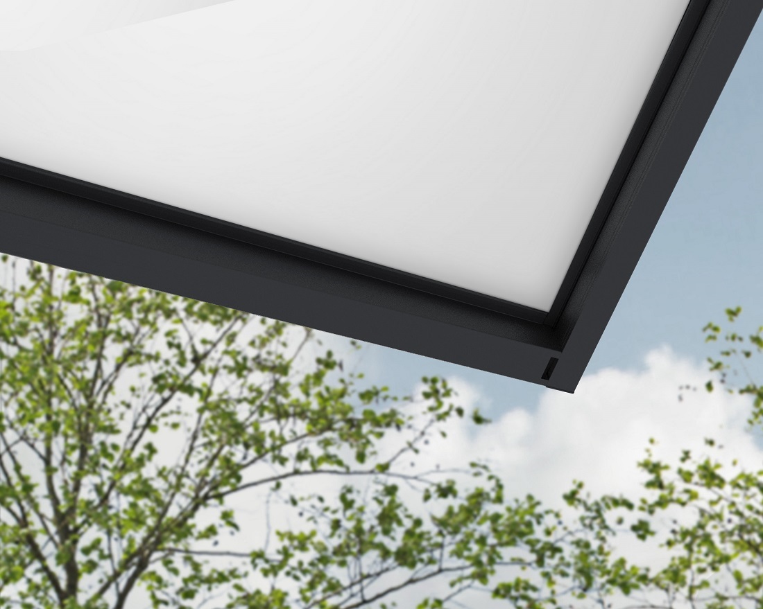 Palram - Canopia 12 x 5 Foot Sophia XL 4000 Grey and White Awning