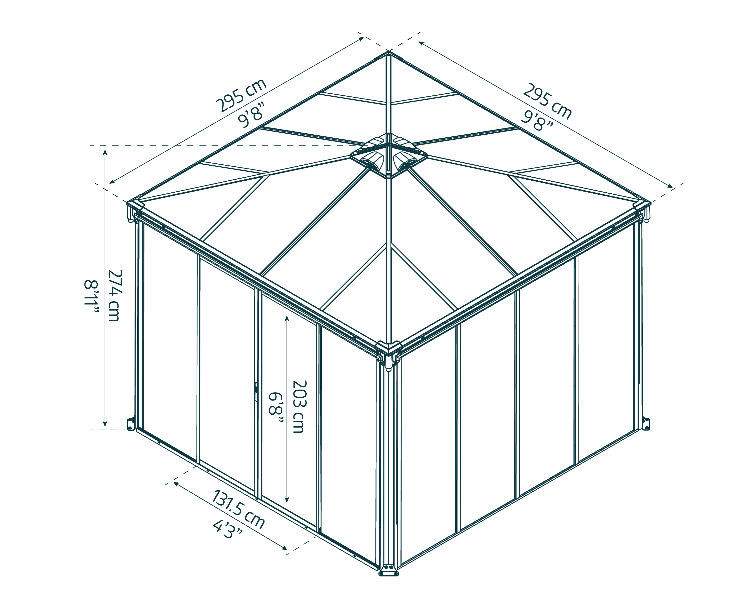 Palram - Canopia Ledro 10 x 10 Gazebo