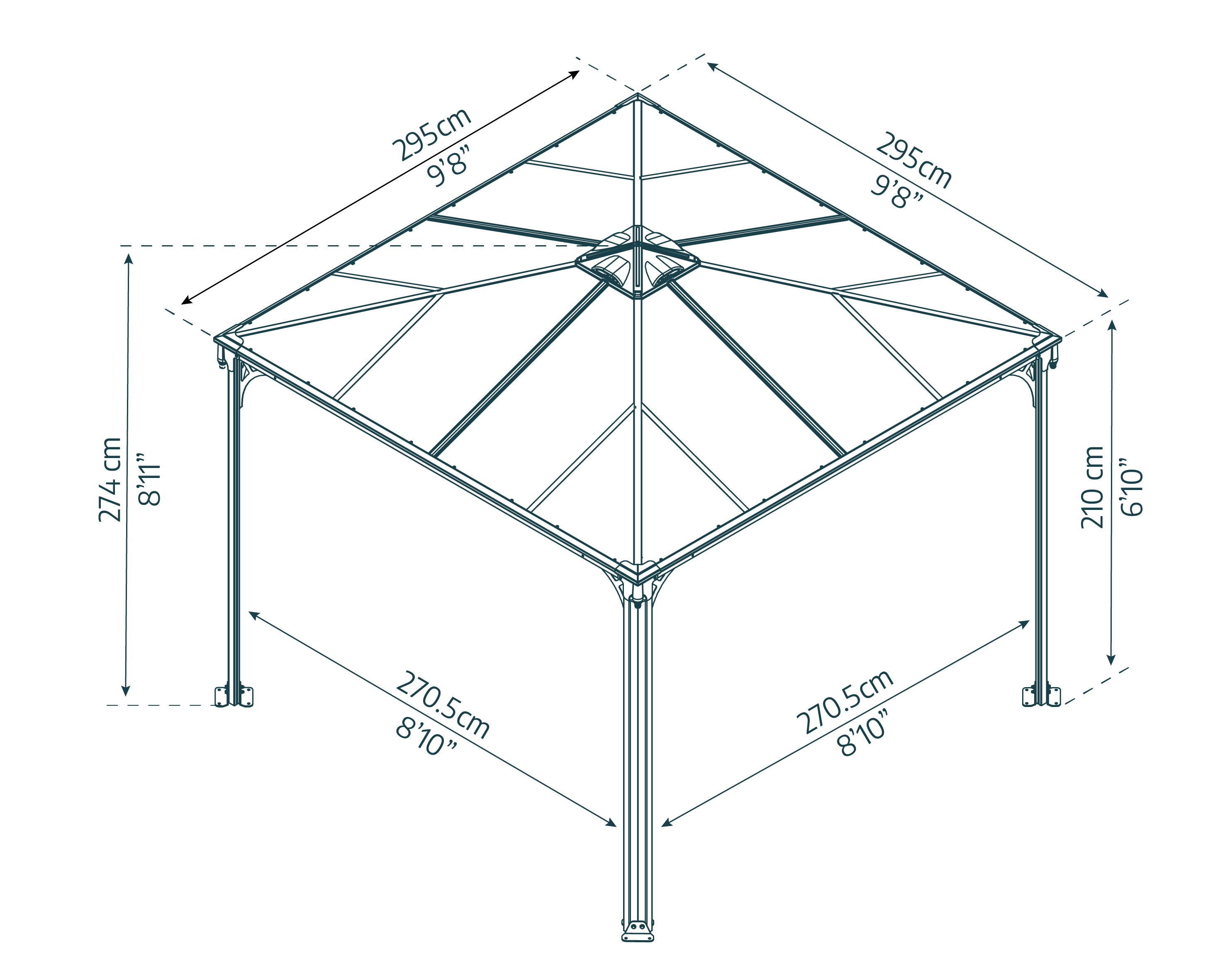 Palram - Canopia Palermo 3000 Gazebo - 702425
