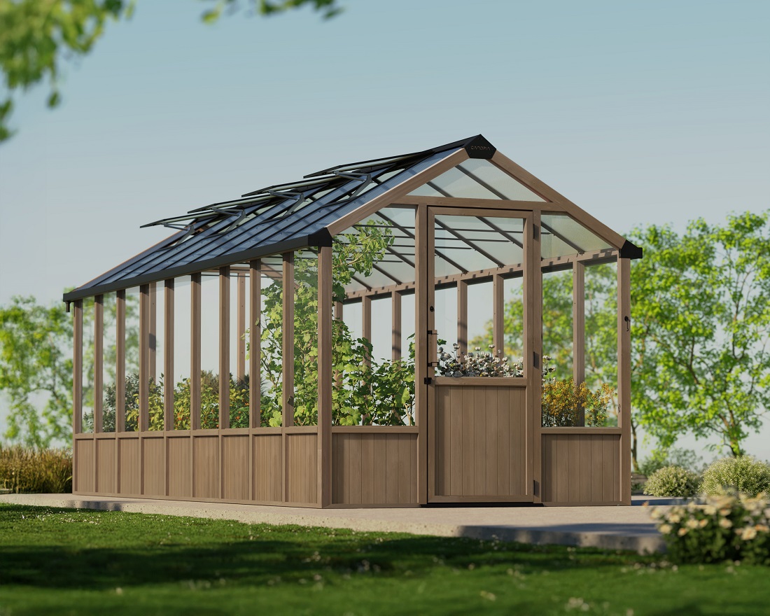 Palram - Canopia Natura 8 x 22 Foot Cedar Greenhouse