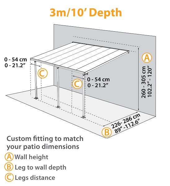 Palram - Canopia Feria 10 x 20 Patio Cover