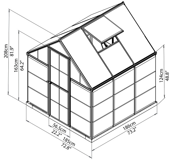 Palram - Canopia Hybrid 6 x 6 Greenhouse