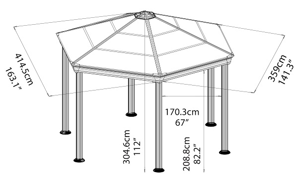 Palram - Canopia Roma Garden Gazebo  - 703445