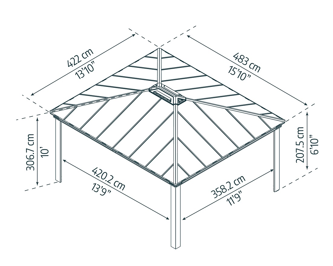 Canopia 14 x 16 Foot Colorado Carport Kit
