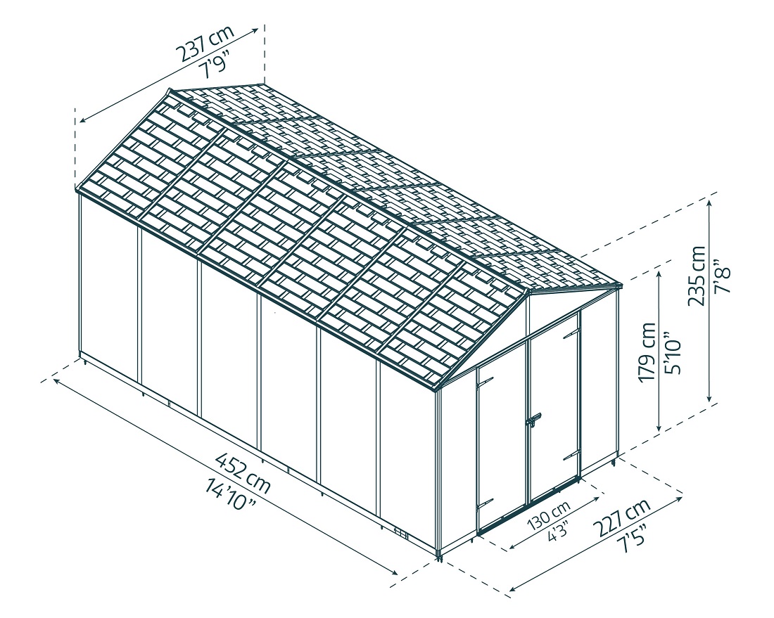Palram - Canopia 8 x 15 Foot Rubicon Shed