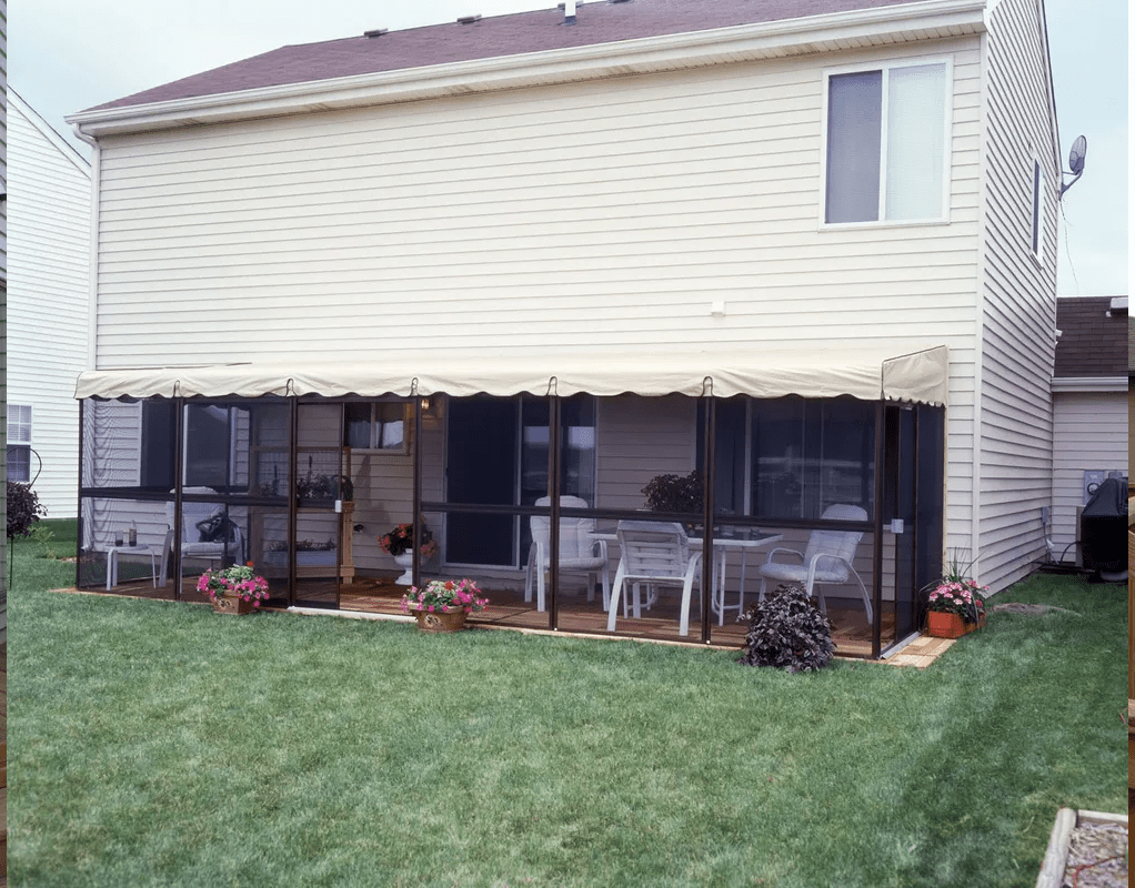 Patio-Mate Screened Enclosure - Chestnut / Almond Color