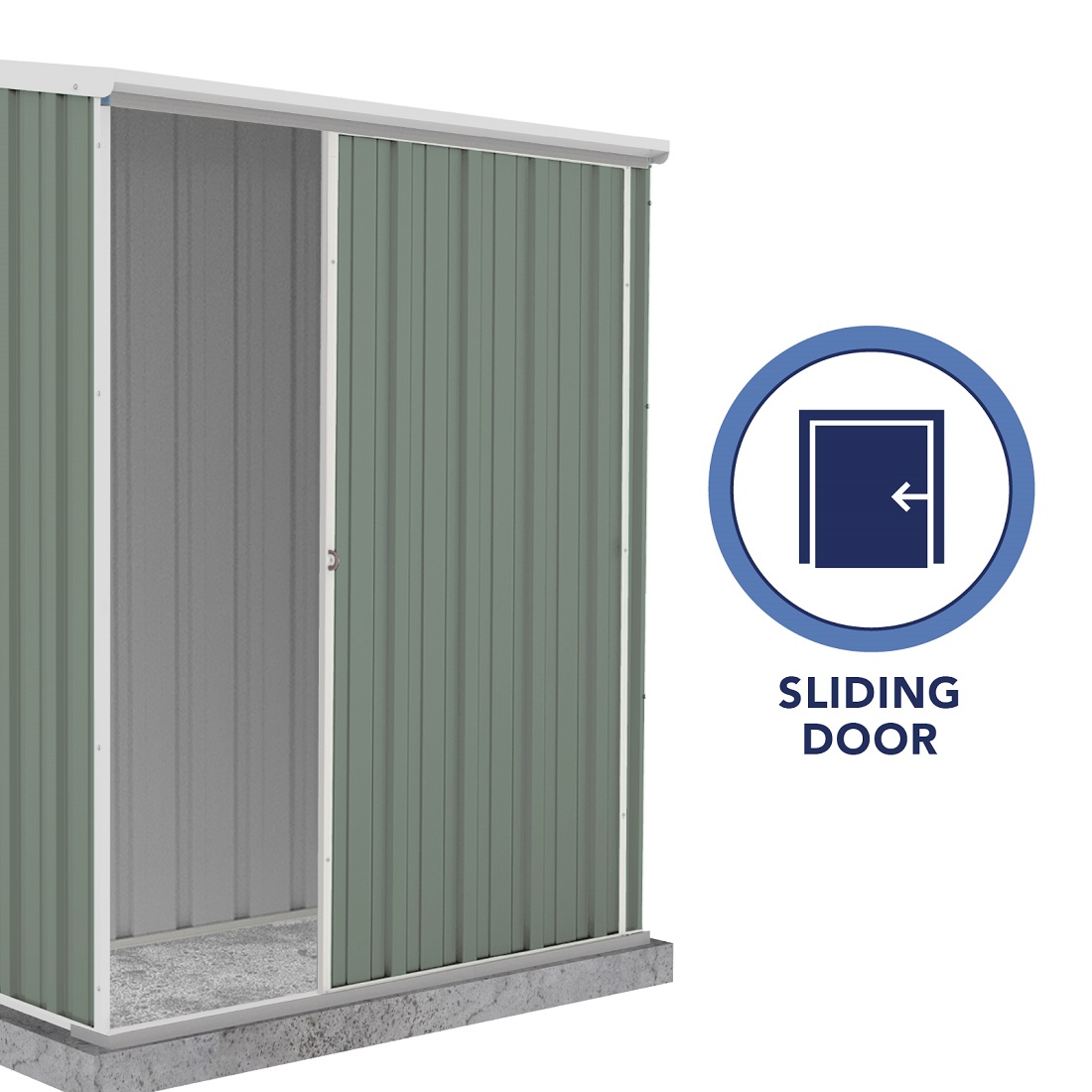 Absco 5 x 3 Foot Ezislider Metal Storage Shed