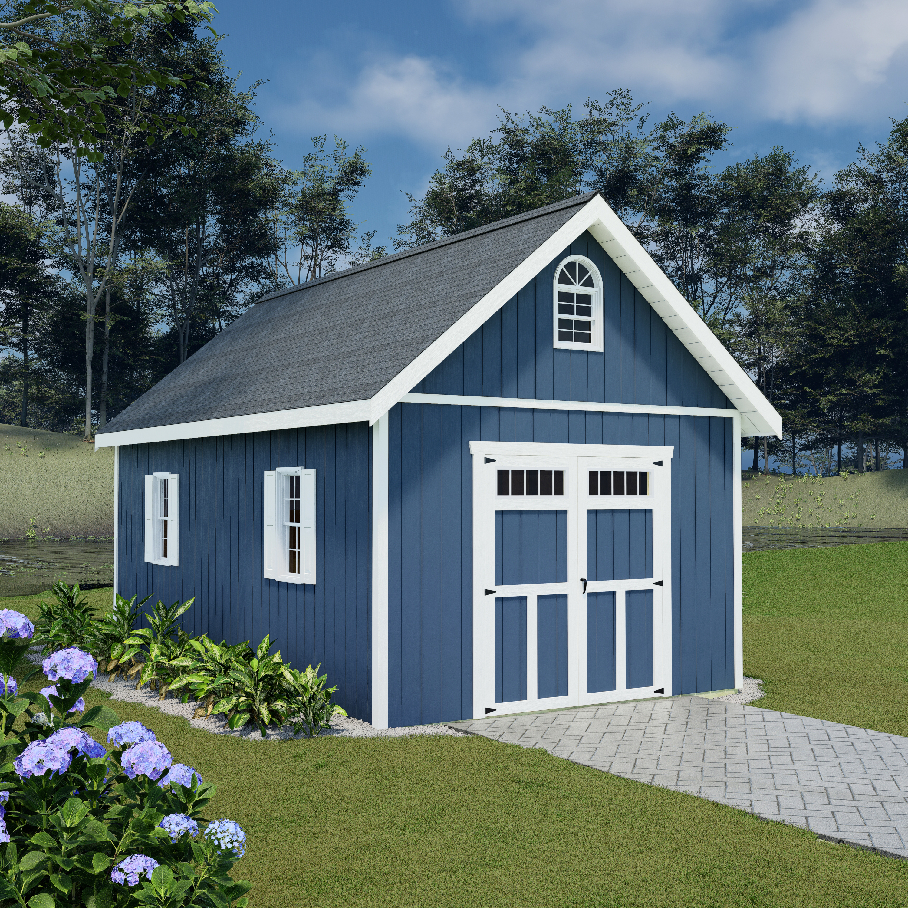 Best Barns 12 x 20 Foot Planner Paradise Wood Shed with Transom Doors
