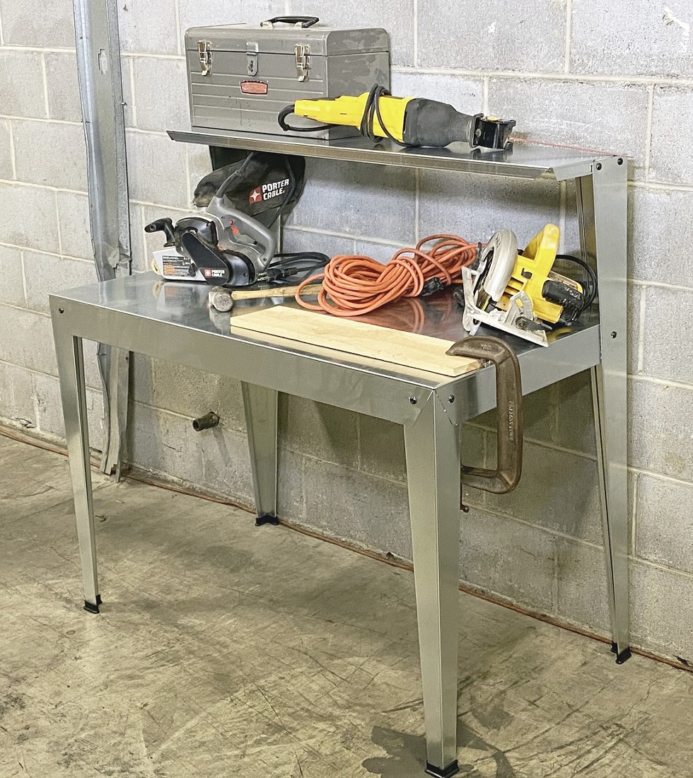 Palram - Canopia Heavy Duty Galvanized Steel 2-Tier Work and Utility Bench