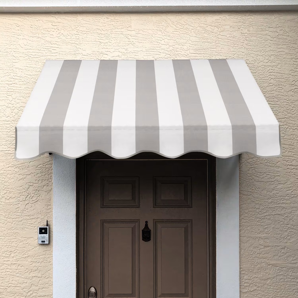 Awntech 6 Foot San Francisco Sloped Awning with Valance and Low Eave Options