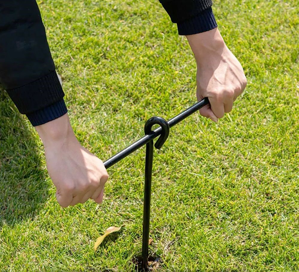 King Canopy Black Powder Coated Steel 8-Piece Ground Anchor Kit