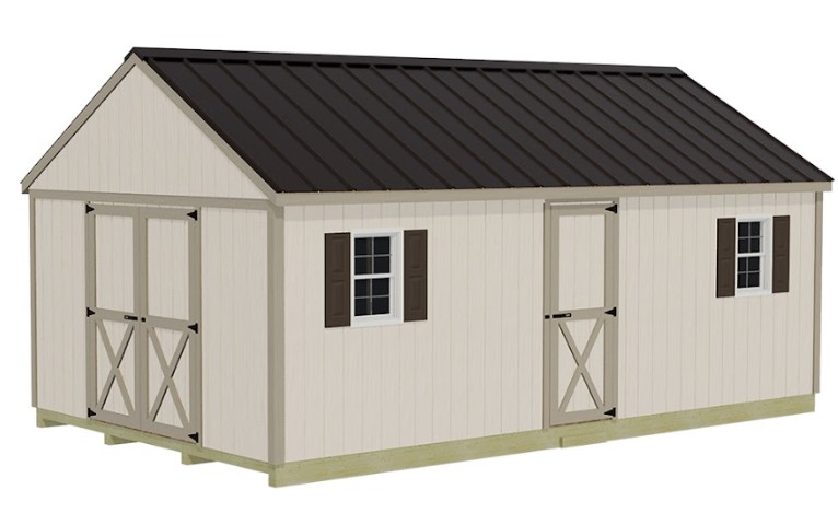 Best Barns 12 x 20 Foot Shedquarters Wood Shed with Walk In Door