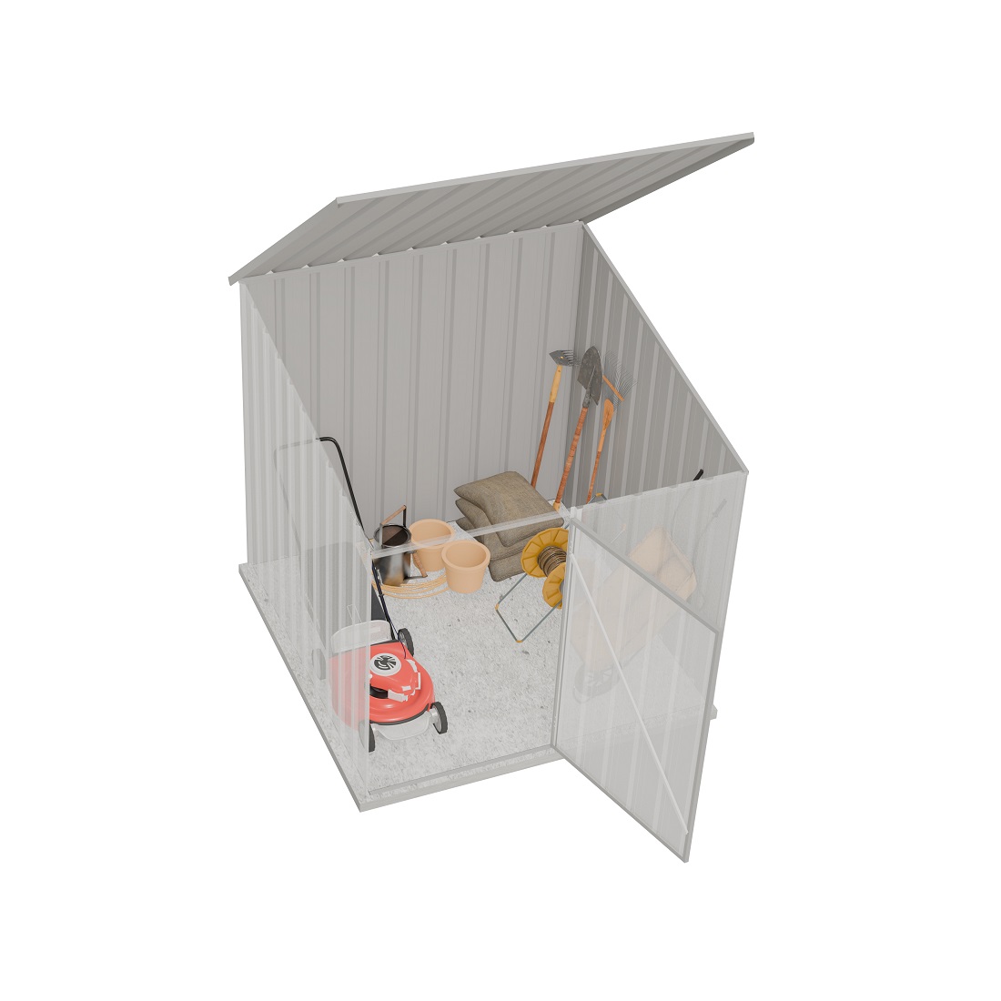 Absco 5 x 5 Foot Multipurpose Utility Metal Shed