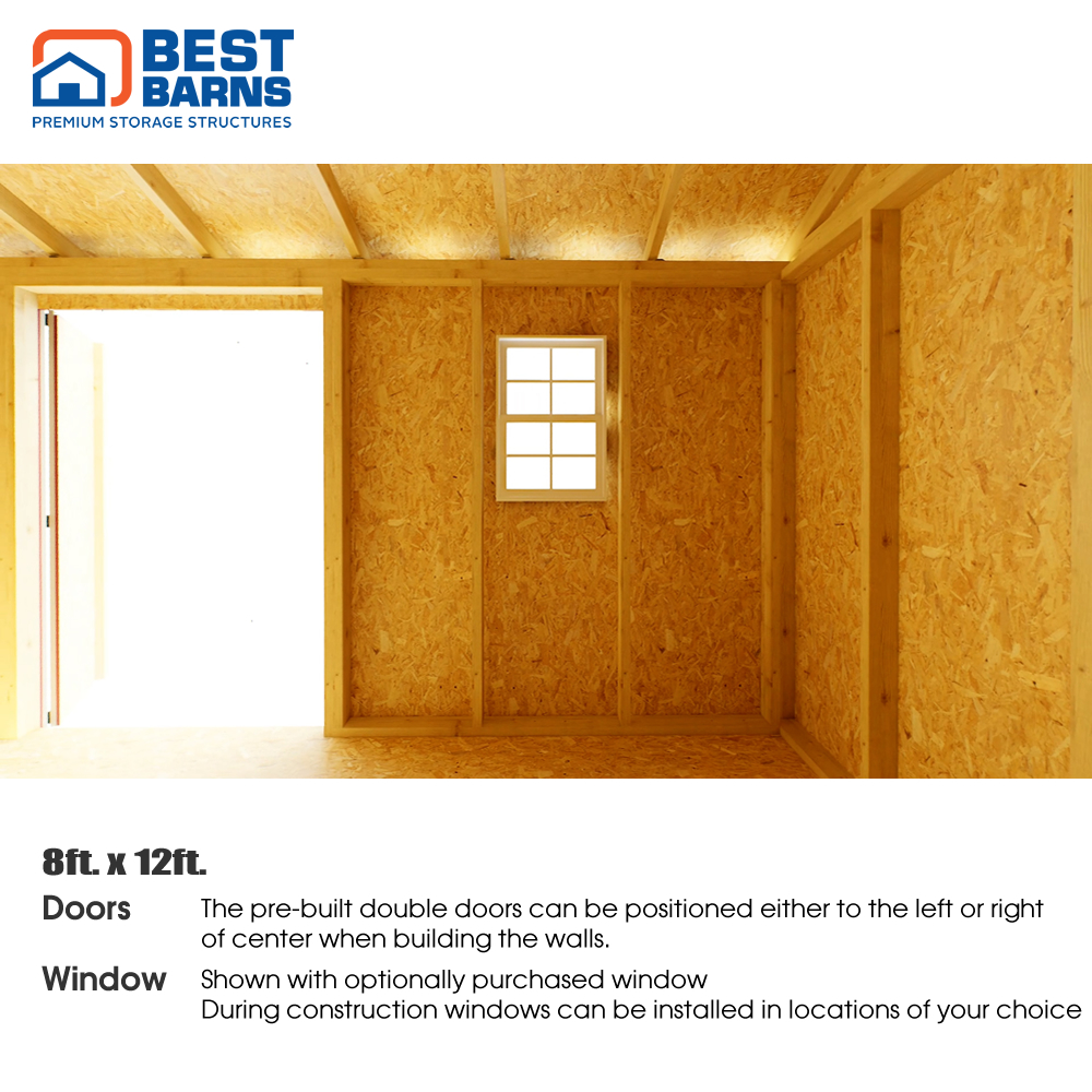 Best Barns 8 x 12 Foot Sophisticated Salt Box Storage Shed