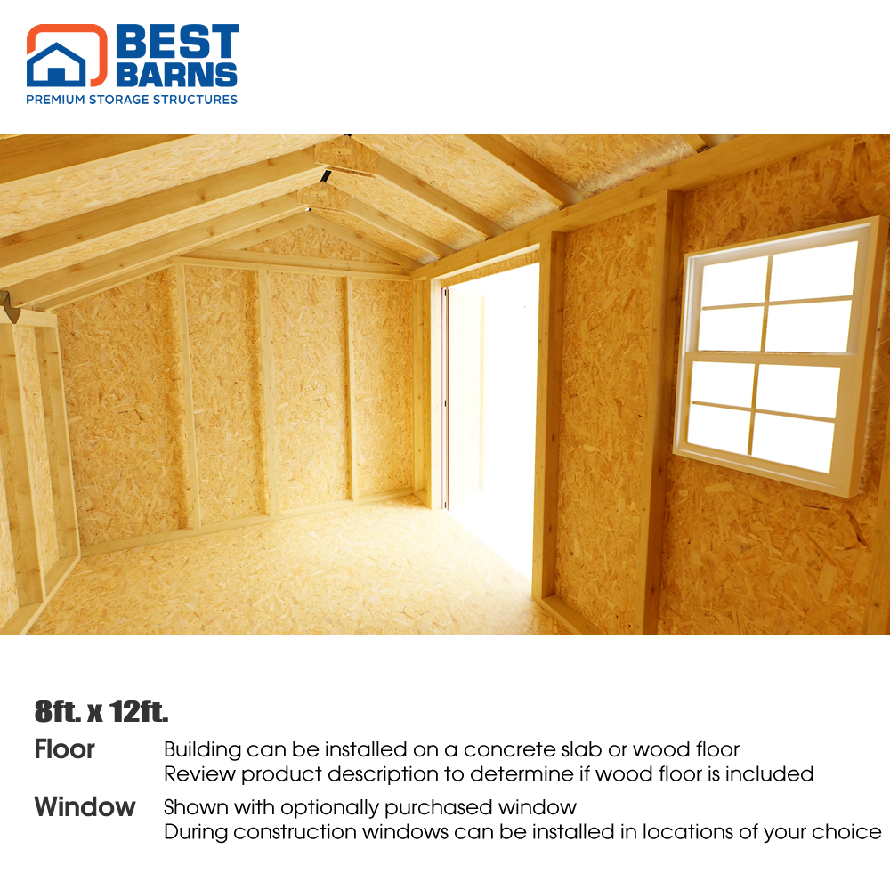 Best Barns 8 x 12 Foot Sophisticated Salt Box Storage Shed