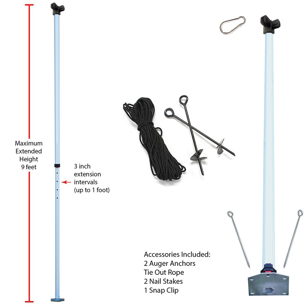 King Canopy Sun Shade Sail Extension Pole Kit