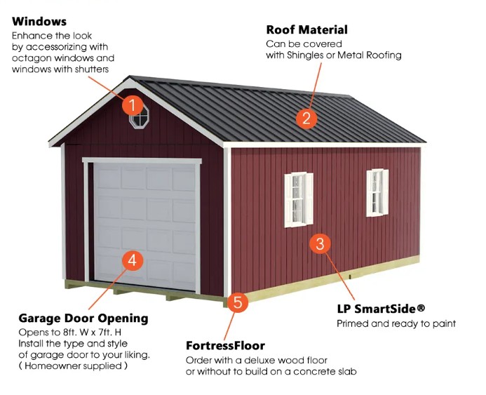 Best Barns 12 x 20 Foot Tailored Titan Wooden Garage