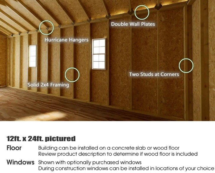 Best Barns 12 x 20 Foot Tailored Titan Wooden Garage