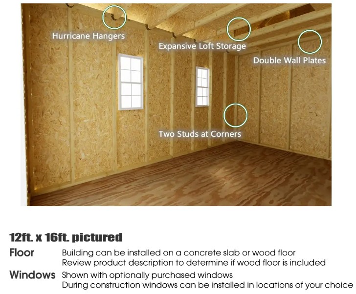 Best Barns 12 x 20 Foot Tailored Titan Tall Wooden Garage