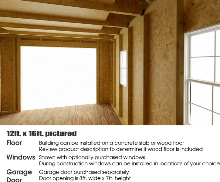 Best Barns 12 x 20 Foot Tailored Titan Tall Wooden Garage