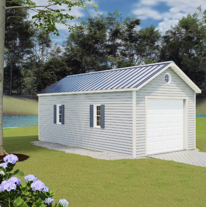 Best Barns 12 x 20 Foot Tailored Titan Vinyl Prepped Garage