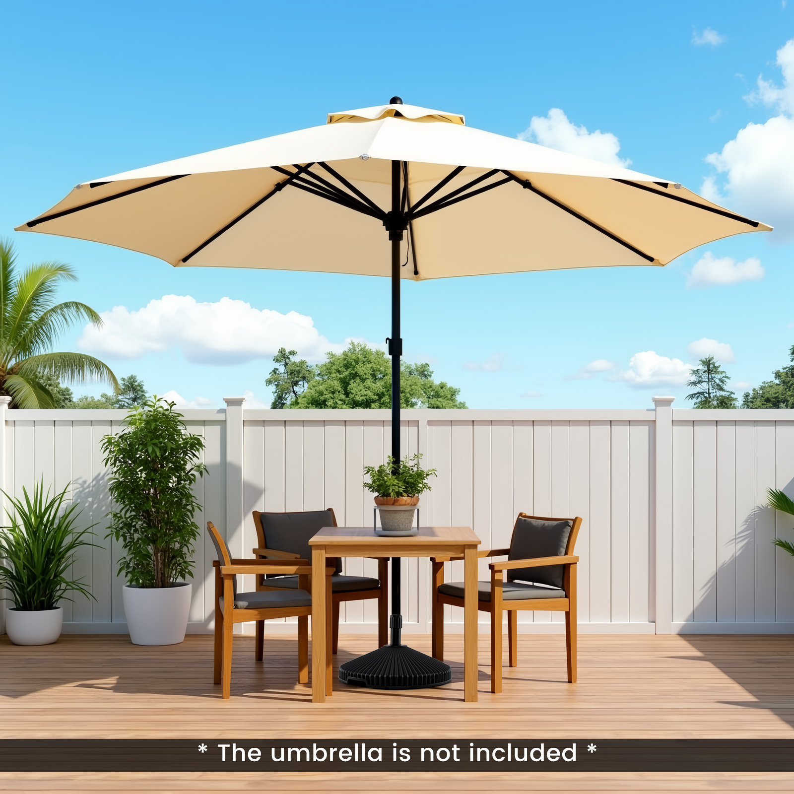 Costway 22 Inch Round Fillable Umbrella Base
