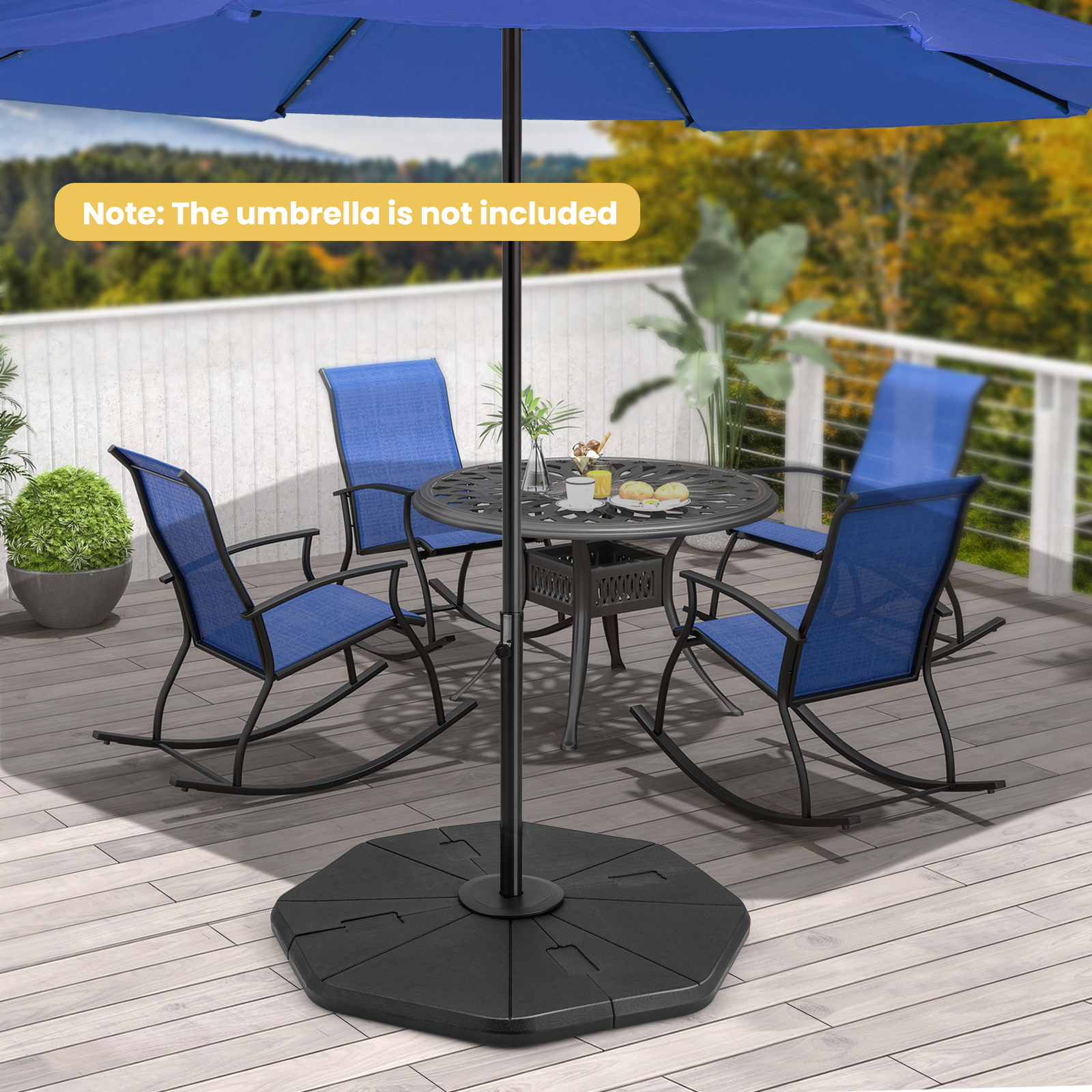 Costway 46 Inch Fillable Octagon Umbrella Base