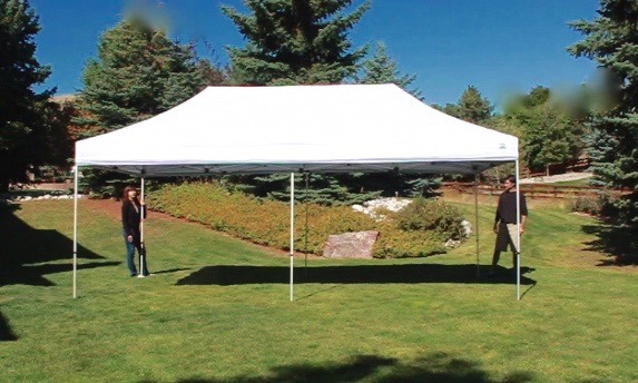 Undercover 10 x 20 Hybrid Popup Shade Canopy Package with White Top