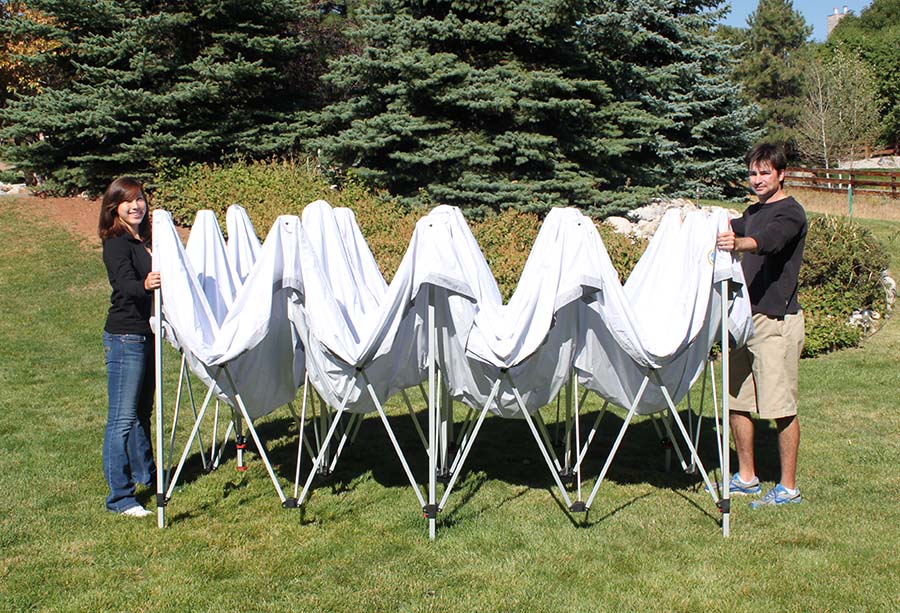 Undercover 10 x 20 Hybrid Popup Shade Canopy Package with White Top