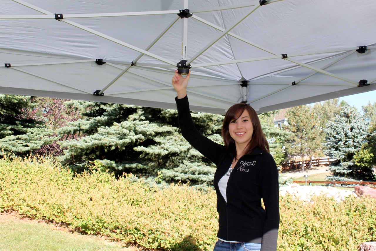 Undercover 10 x 20 Professional-Grade Aluminum Popup Shade Package with White Top