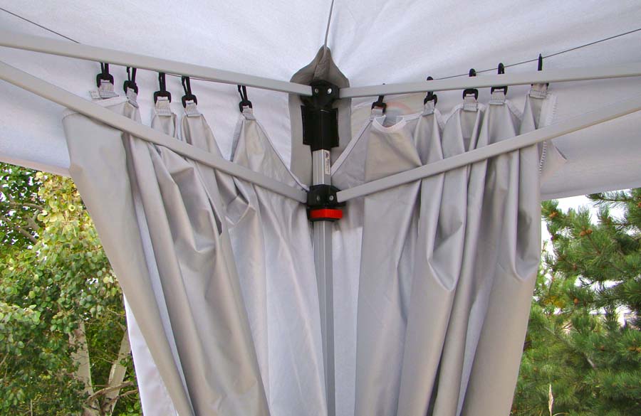 Undercover 10 x 10 Foot Commercial Instant Canopy Package with Curtain Rail Walls