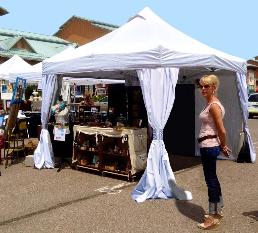 Undercover 10 x 10 Foot Commercial Instant Canopy Package with Curtain Rail Walls