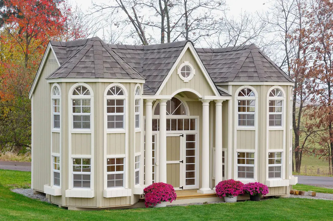 Little Cottage Co 10 x 16 Foot Grand Portico Mansion Playhouse