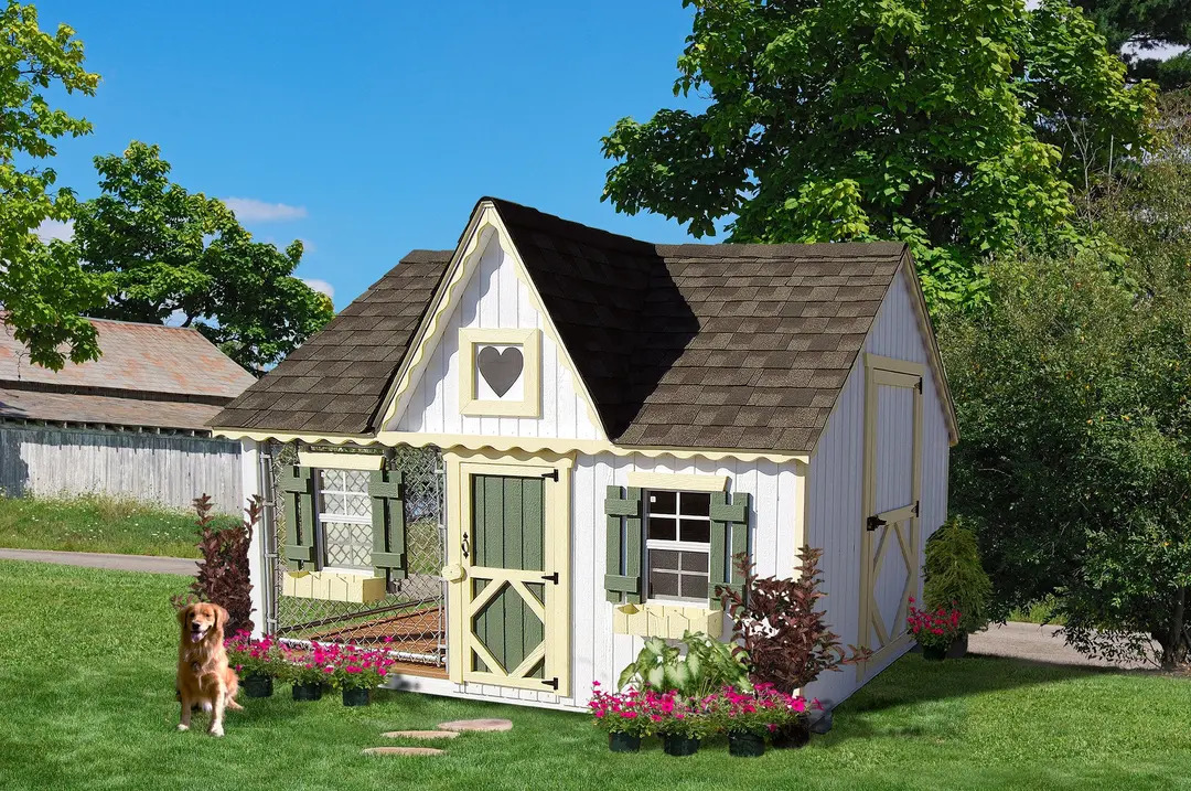 Little Cottage Co 8 x 10 Foot Victorian Outdoor Dog Kennel