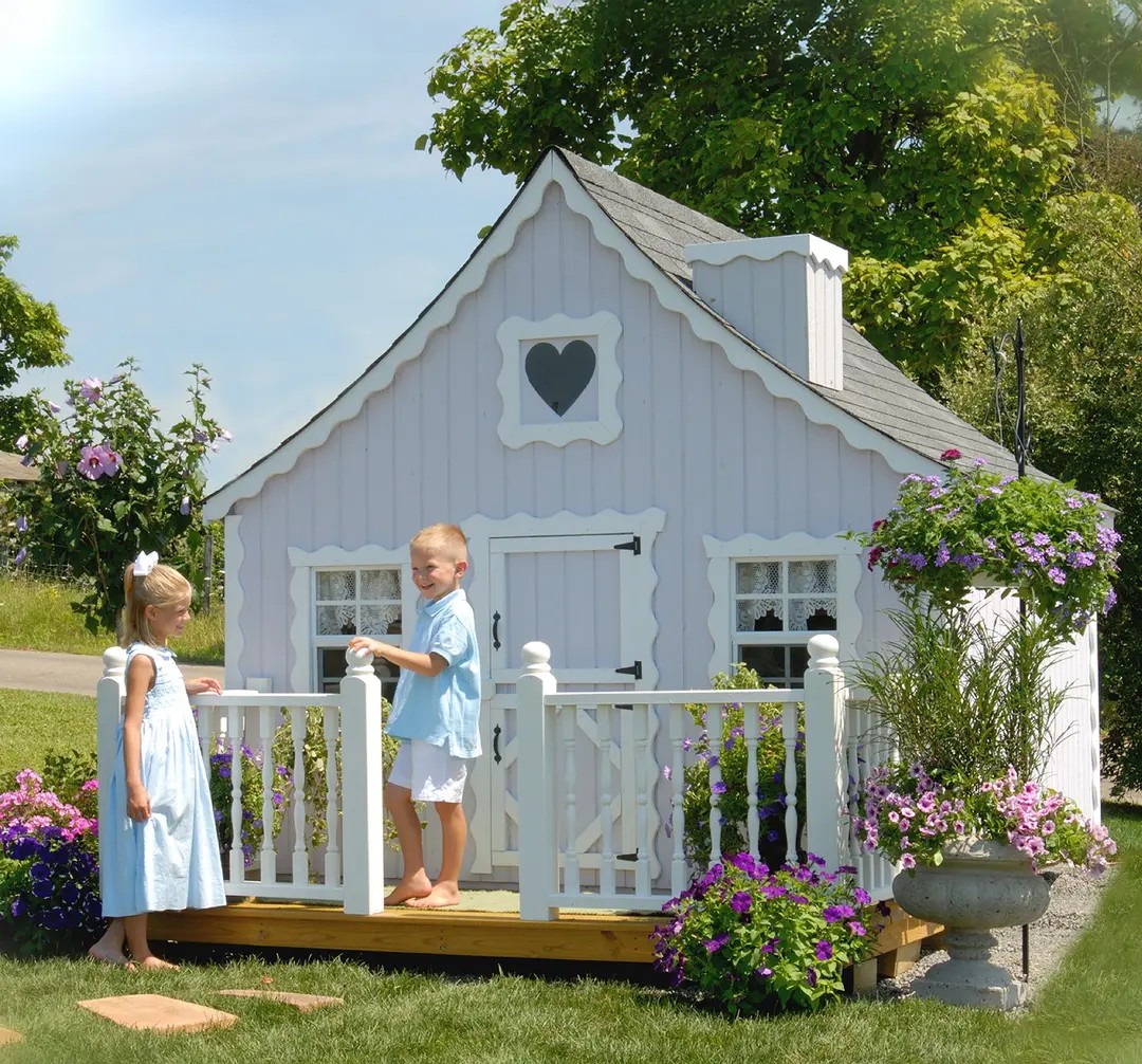 Little Cottage Co 8 x 12 Foot Gingerbread Cottage Playhouse