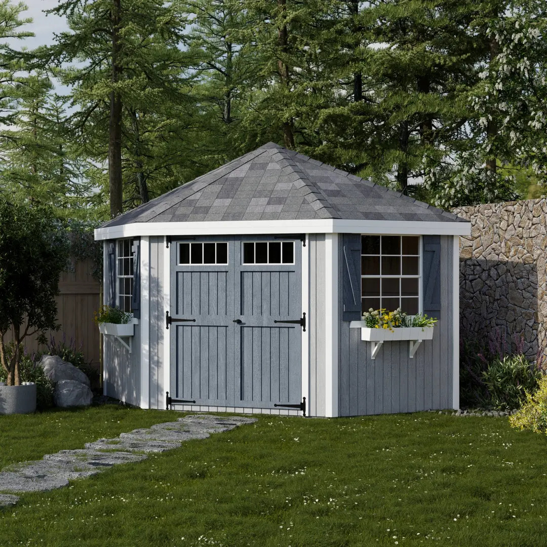 Little Cottage Co. 10 x 10 Foot Colonial Five Corner Shed