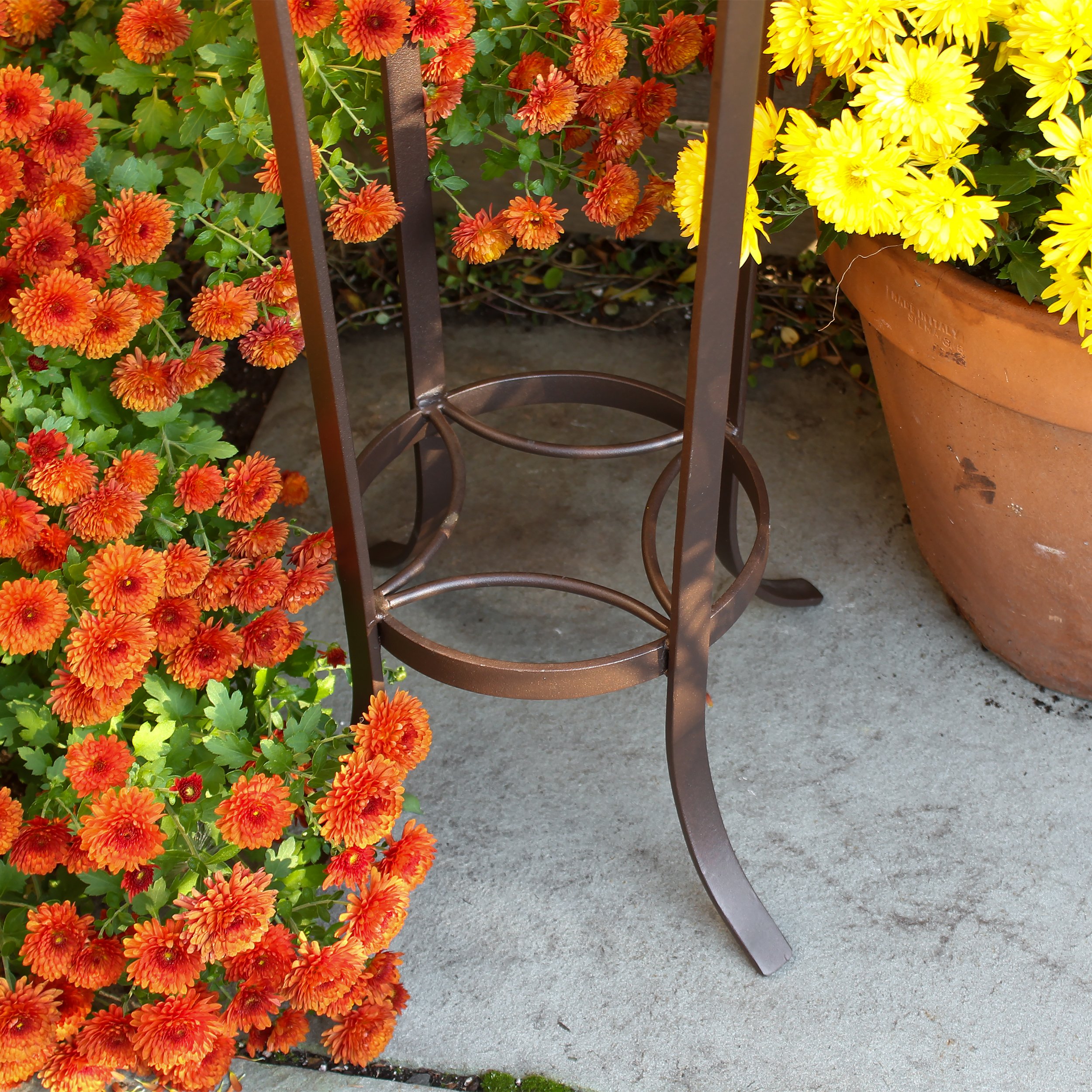 Achla 18 Inch Classic Copper Birdbath with Tulip Stand