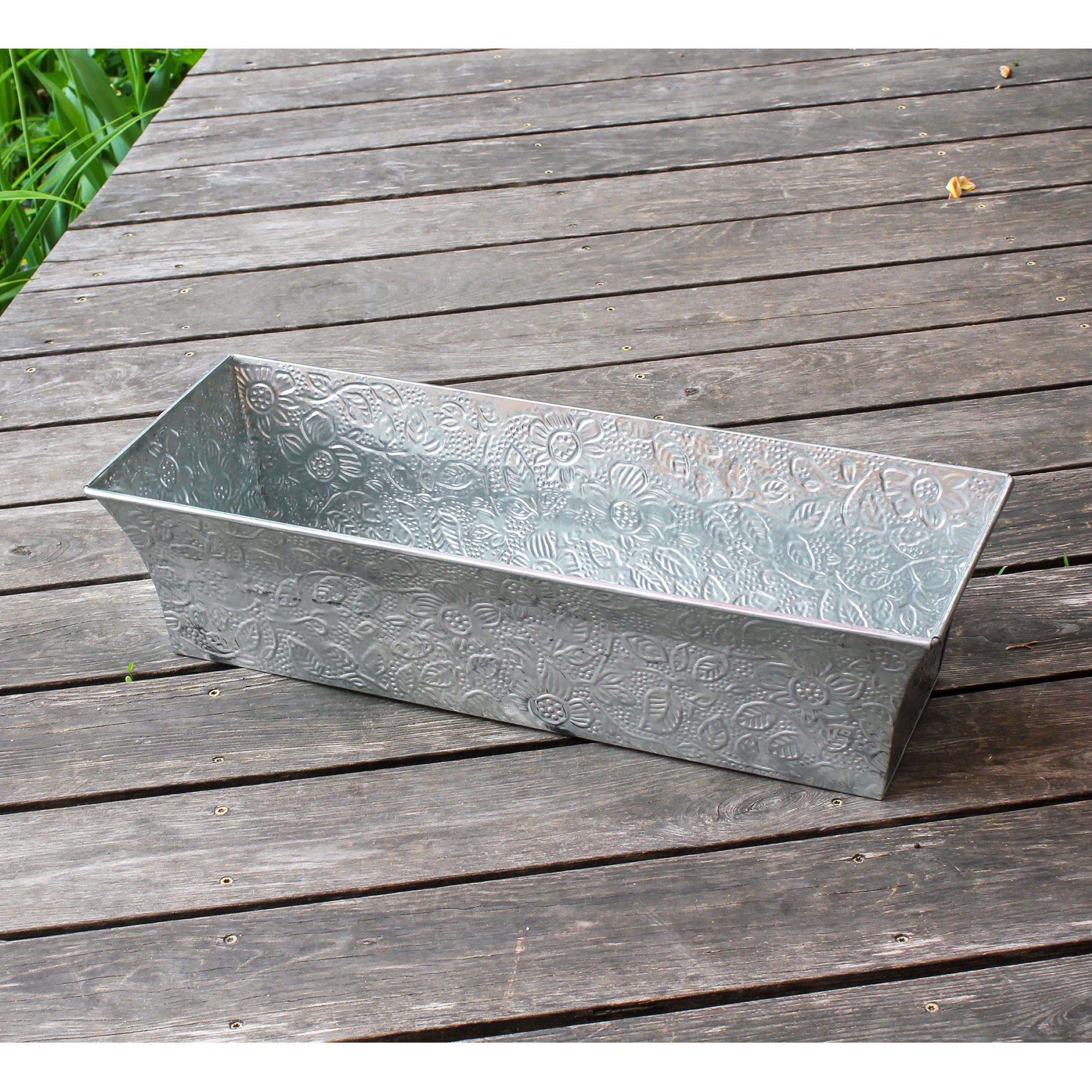 Achla 24 x 8 Inch Embossed Flower Box