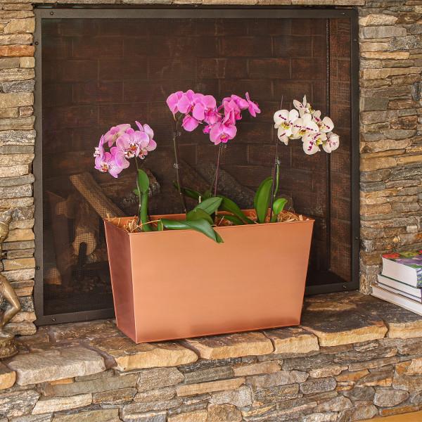 Achla 22 Inch Copper-Plated Steel Flower Box