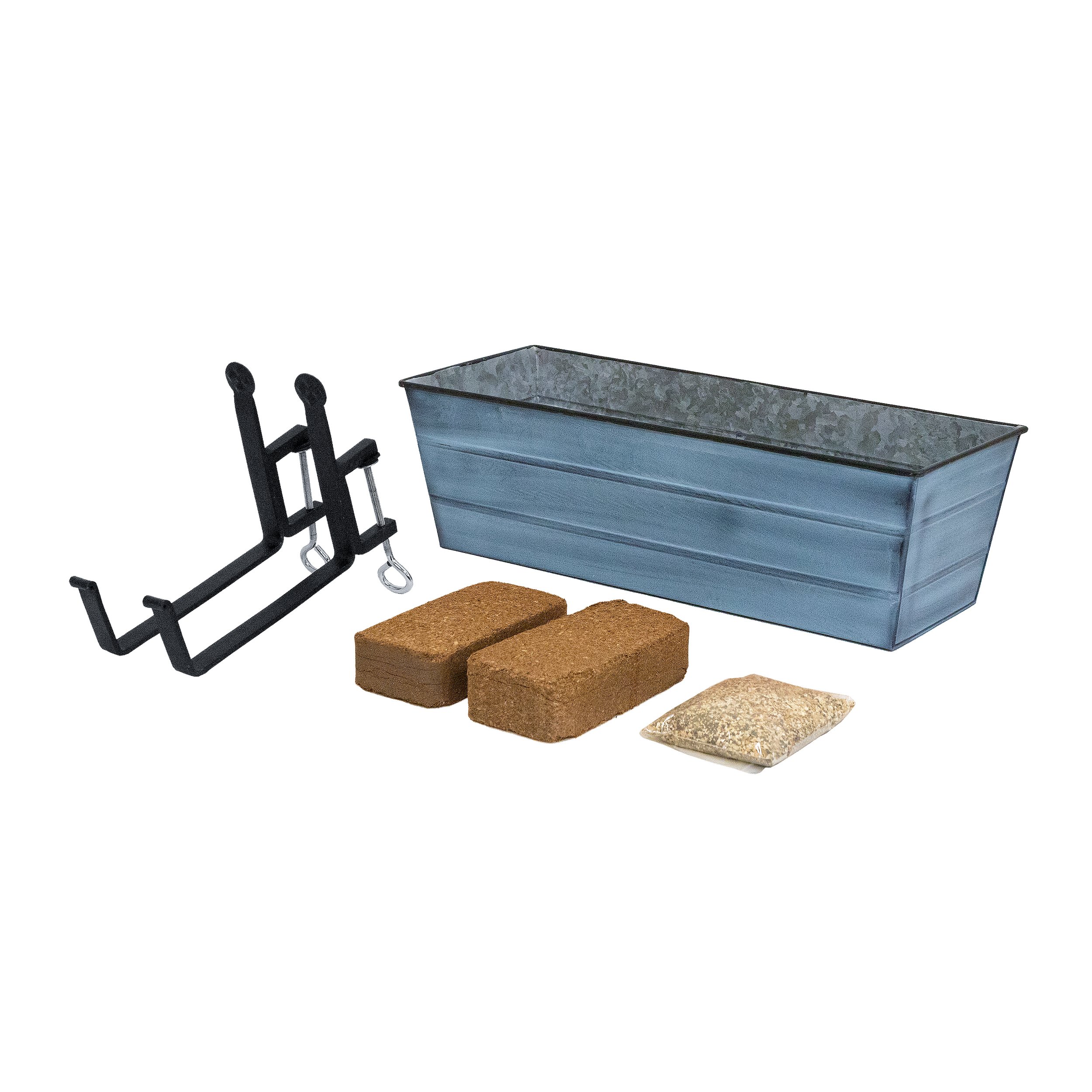 Achla 24 Inch Bloom Box Garden Growing Kit with Mounting Brackets
