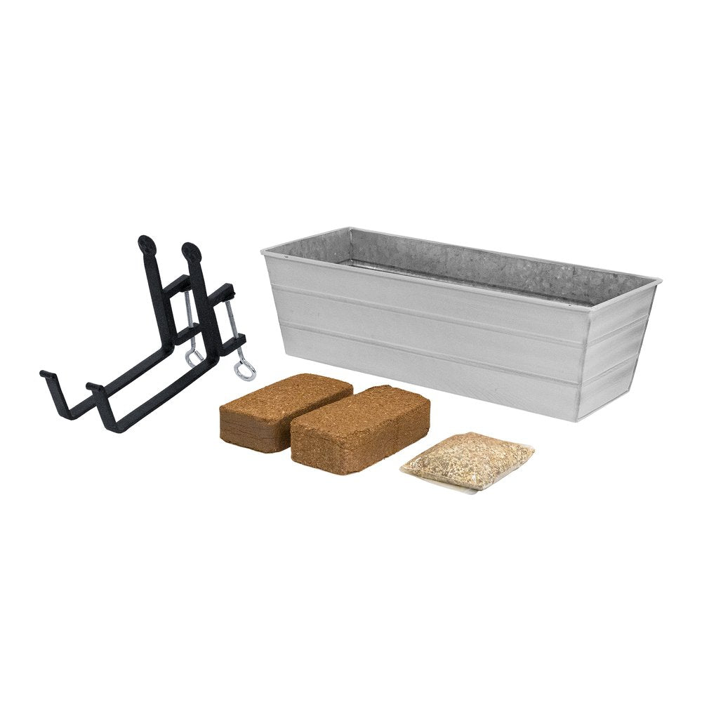 Achla 24 Inch Bloom Box Garden Growing Kit with Mounting Brackets