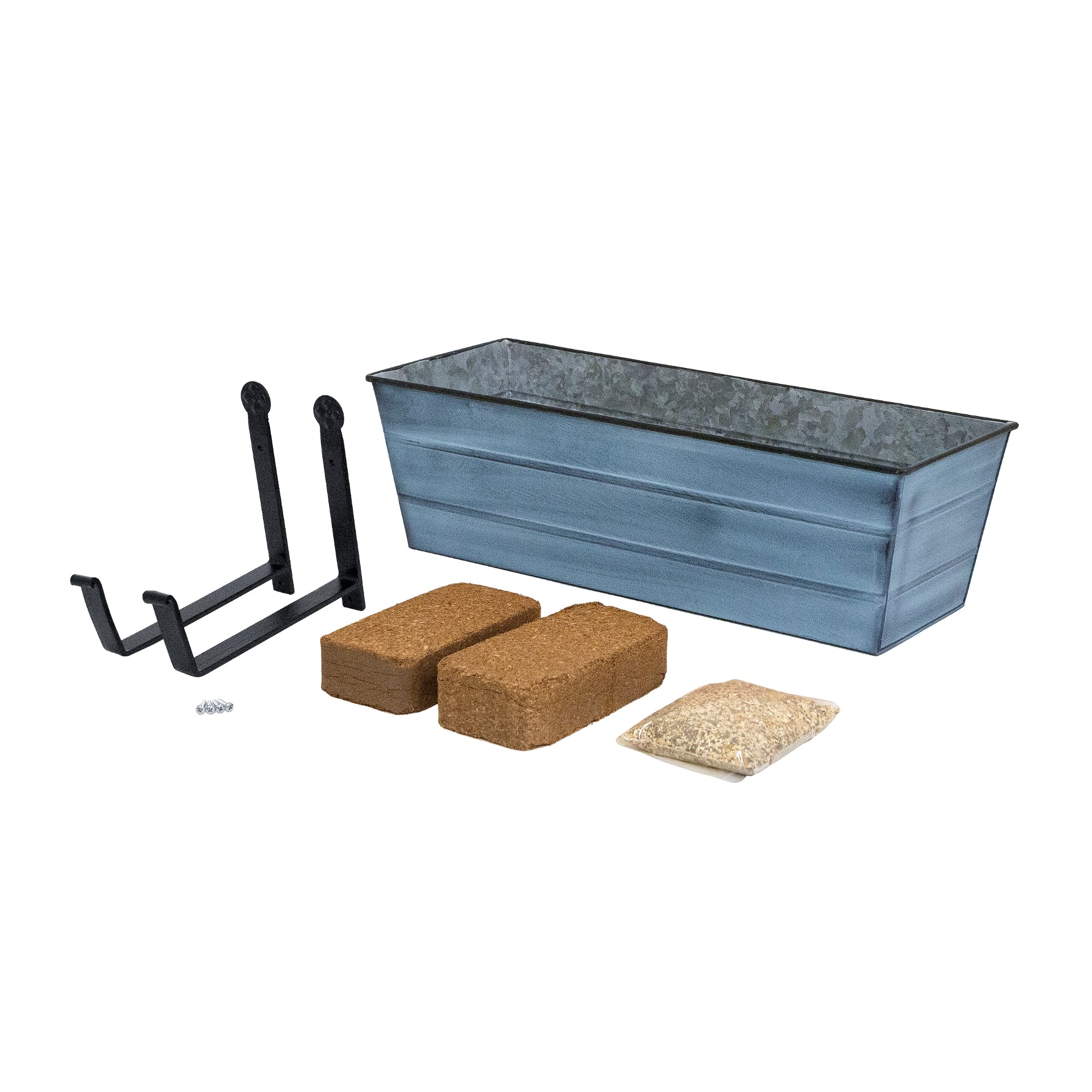 Achla 24 Inch Bloom Box Garden Growing Kit with Wall Brackets